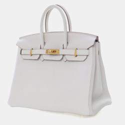 Pre Owned Hermes Gris Pale Togo Birkin 25