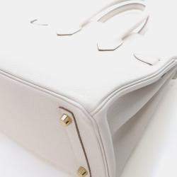 Pre Owned Hermes Gris Pale Togo Birkin 25