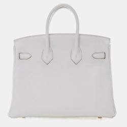 Pre Owned Hermes Gris Pale Togo Birkin 25