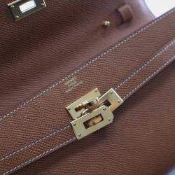 Pre Owned Hermes Gold Epsom Kelly To Go Wallet