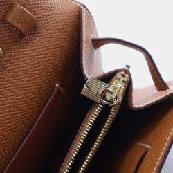 Pre Owned Hermes Gold Epsom Kelly To Go Wallet