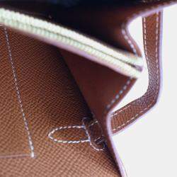 Pre Owned Hermes Gold Epsom Kelly To Go Wallet