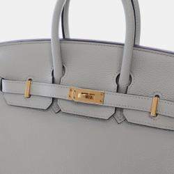 Pre Owned Hermes Gris Neve Togo Birkin 25