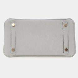 Pre Owned Hermes Gris Neve Togo Birkin 25