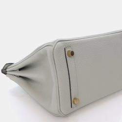 Pre Owned Hermes Gris Neve Togo Birkin 25