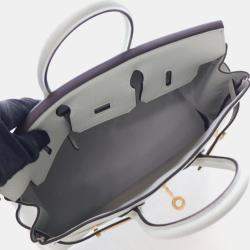 Pre Owned Hermes Gris Neve Togo Birkin 25