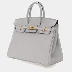 Pre Owned Hermes Gris Neve Togo Birkin 25