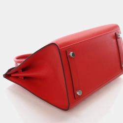 Pre Owned Hermes Rouge De Coeur Epsom Sellier Birkin 25