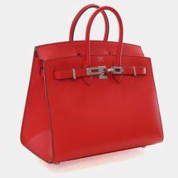 Pre Owned Hermes Rouge De Coeur Epsom Sellier Birkin 25