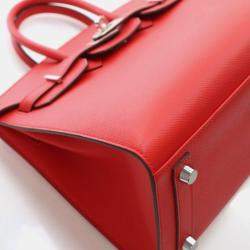Pre Owned Hermes Rouge De Coeur Epsom Sellier Birkin 25