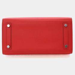 Pre Owned Hermes Rouge De Coeur Epsom Sellier Birkin 25