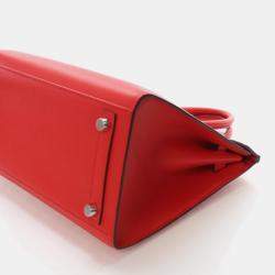 Pre Owned Hermes Rouge De Coeur Epsom Sellier Birkin 25