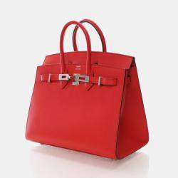 Pre Owned Hermes Rouge De Coeur Epsom Sellier Birkin 25