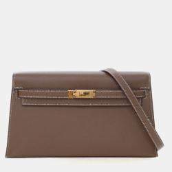 Pre Owned Hermes Etoupe Veau Madame Kelly Elan