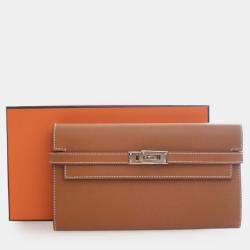 مملوكة مسبقًا Hermes Brown Epsom Kelly Longue Wallet