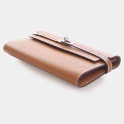 مملوكة مسبقًا Hermes Brown Epsom Kelly Longue Wallet