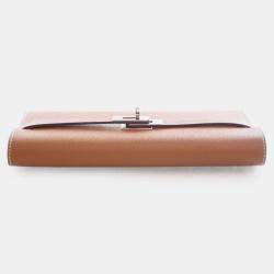 مملوكة مسبقًا Hermes Brown Epsom Kelly Longue Wallet
