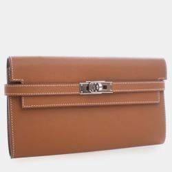 مملوكة مسبقًا Hermes Brown Epsom Kelly Longue Wallet