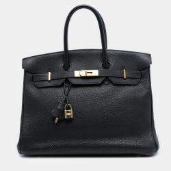 مملوكة مسبقًا Hermes Black Togo Birkin Retourne 35