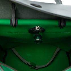 Pre Owned Hermes Black Green Toile Herbag A Dos Zip Retourne Backpack