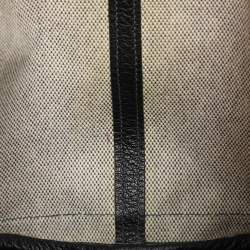 Pre Owned Hermes Garden Party 36 Beige/Black Toile Canvas and Negonda Leather Tote