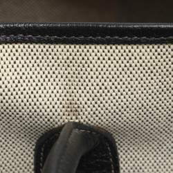 Pre Owned Hermes Garden Party 36 Beige/Black Toile Canvas and Negonda Leather Tote