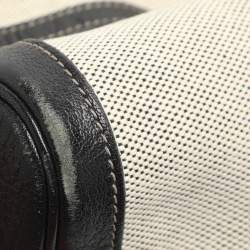 Pre Owned Hermes Garden Party 36 Beige/Black Toile Canvas and Negonda Leather Tote