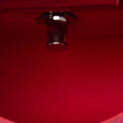 Pre Owned Hermes Pink Red Toile Herbag Zip 31 Laque