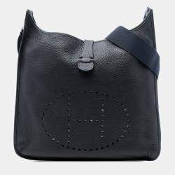 Pre Owned حقيبة هيرميس إيفلين III 40 كليمونس زرقاء