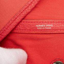 Pre Owned Hermes Pink Red Toile and Negonda Garden Party 36