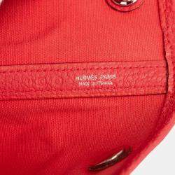 Pre Owned Hermes Pink Red Toile and Negonda Garden Party 36