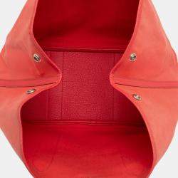 Pre Owned Hermes Pink Red Toile and Negonda Garden Party 36