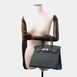 مملوكة مسبقًا Hermes Birkin Vert Mangrove Taurillon Maurice Size 30