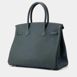 مملوكة مسبقًا Hermes Birkin Vert Mangrove Taurillon Maurice Size 30