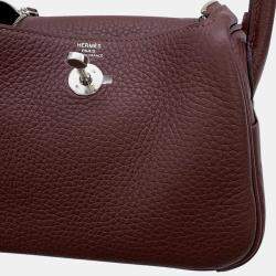 Pre Owned حقيبة هيرمس ليندي روجسيلير توريلون كليمونس بحجم ميني