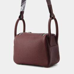 Pre Owned حقيبة هيرمس ليندي روجسيلير توريلون كليمونس بحجم ميني