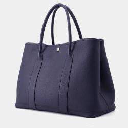 مملوكة مسبقًا حقيبة هيرمس غاردن بارتي بلو إنديجو جلد نيجوندا مقاس صغير