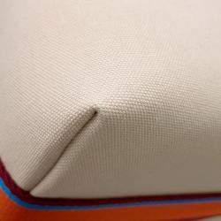 Pre Owned Hermes Bride-a-Brac H Pavilion Natural/Multicolor Canvas Size GM