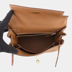 Pre Owned حقيبة هيرمس كيلي غولد توغو 25 العودة