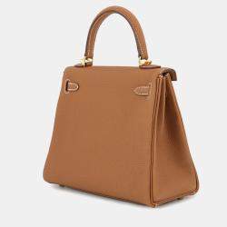 Pre Owned حقيبة هيرمس كيلي غولد توغو 25 العودة