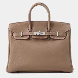 Pre Owned Hermes Birkin Etoupe Togo Leather Size 25