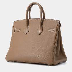 Pre Owned Hermes Birkin Etoupe Togo Leather Size 25