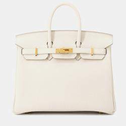 Pre Owned Hermes Birkin Craie Togo Leather Size 25