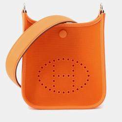 مملوكة مسبقًا حقيبة هيرمس نيو إيفلين فيو/جون دور تويل أوفيسييه جلد سويفت مقاس 16