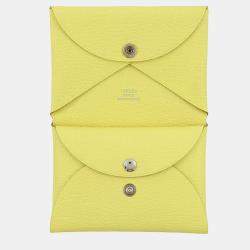 مملوكة مسبقًا Hermes Calvi Duo Limoncello Chevre Myzore Goatskin