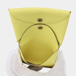 مملوكة مسبقًا Hermes Calvi Duo Limoncello Chevre Myzore Goatskin