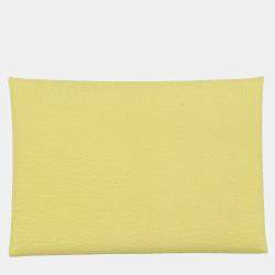 مملوكة مسبقًا Hermes Calvi Duo Limoncello Chevre Myzore Goatskin