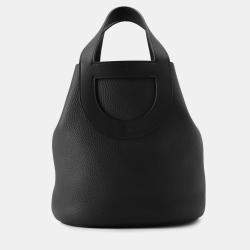 Pre Owned Hermes In The Loop Black Taurillon Clemence Swift Leather Size 23