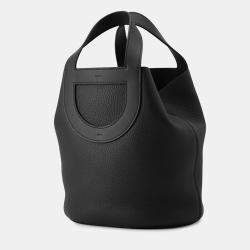 Pre Owned Hermes In The Loop Black Taurillon Clemence Swift Leather Size 23