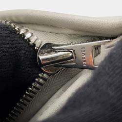 Pre Owned Hermes Masai Cut Pearl Grey Swift Leather Size 32